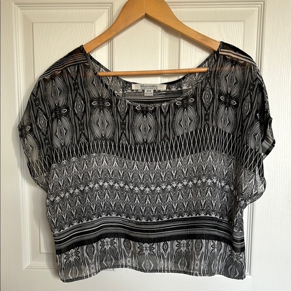 Bluenotes cropped sheer blouse - Picture 1 of 4